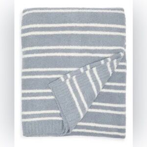 Barefoot Dreams CozyChic Double Stripe Throw Blanket in Moonbeam Crème